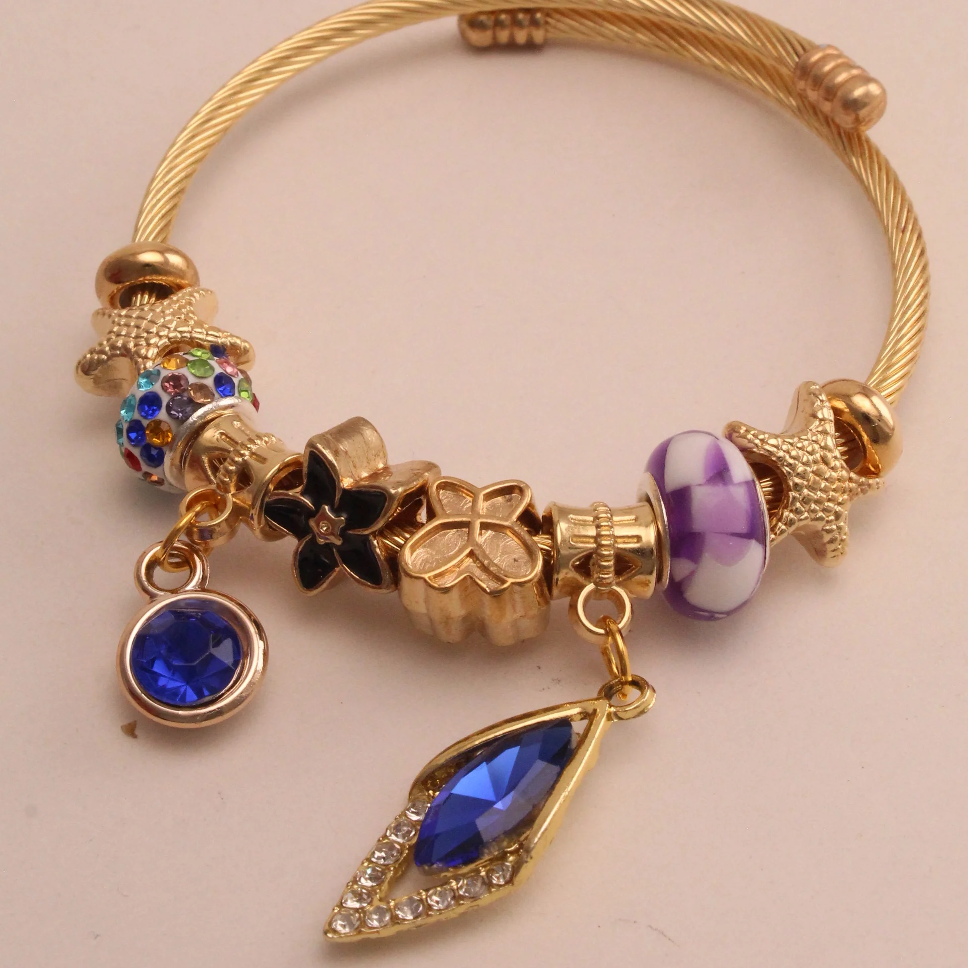 Pul. tipo pan. diamante azul rodio graduable - PAN006 - Foto 1